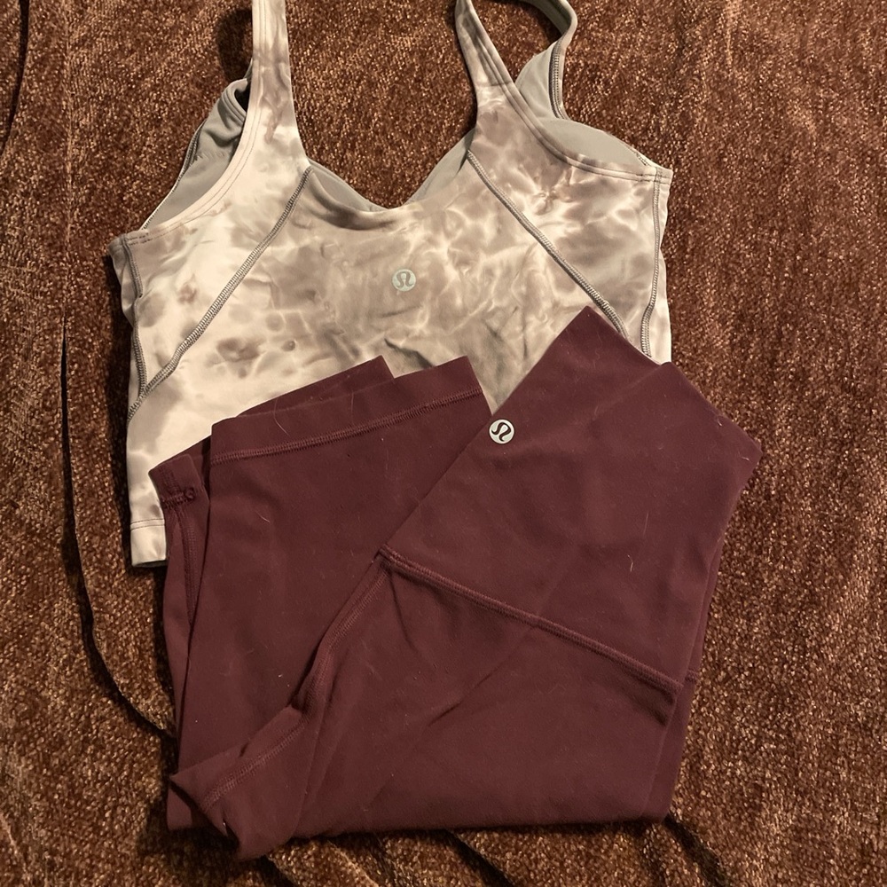 lululemon athletica Gray and Purple Tank Top